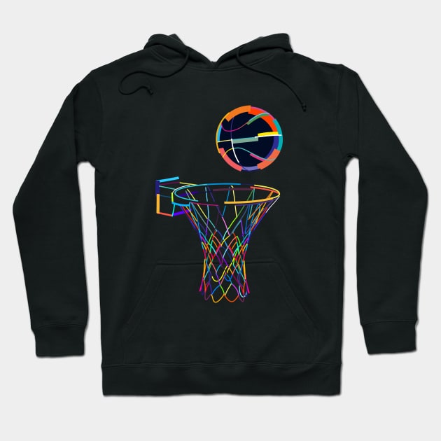 Basketball - Basketball Colorful Hoodie by Kudostees